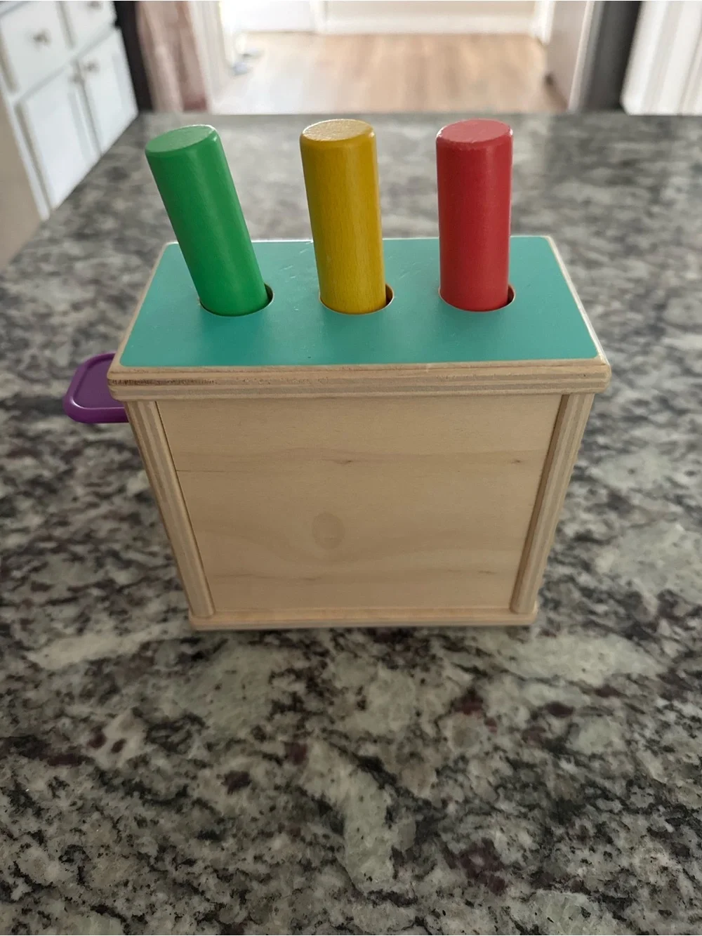 LOVEVERY Wooden Peg Drop Toy Montessori Toddler Learning Toy